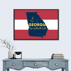 Georgia Silhouette Map Wall Art