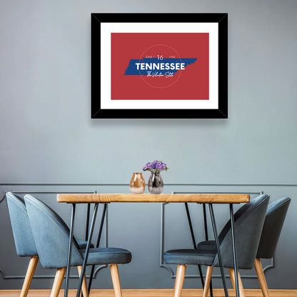 Tennessee Typographic Map Wall Art