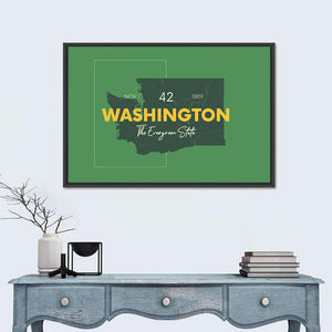 Washington State Map Wall Art