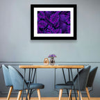 Violet Tropical Leaves Wall Art