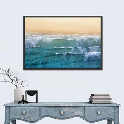 Calm Beachscape Aerial Wall Art