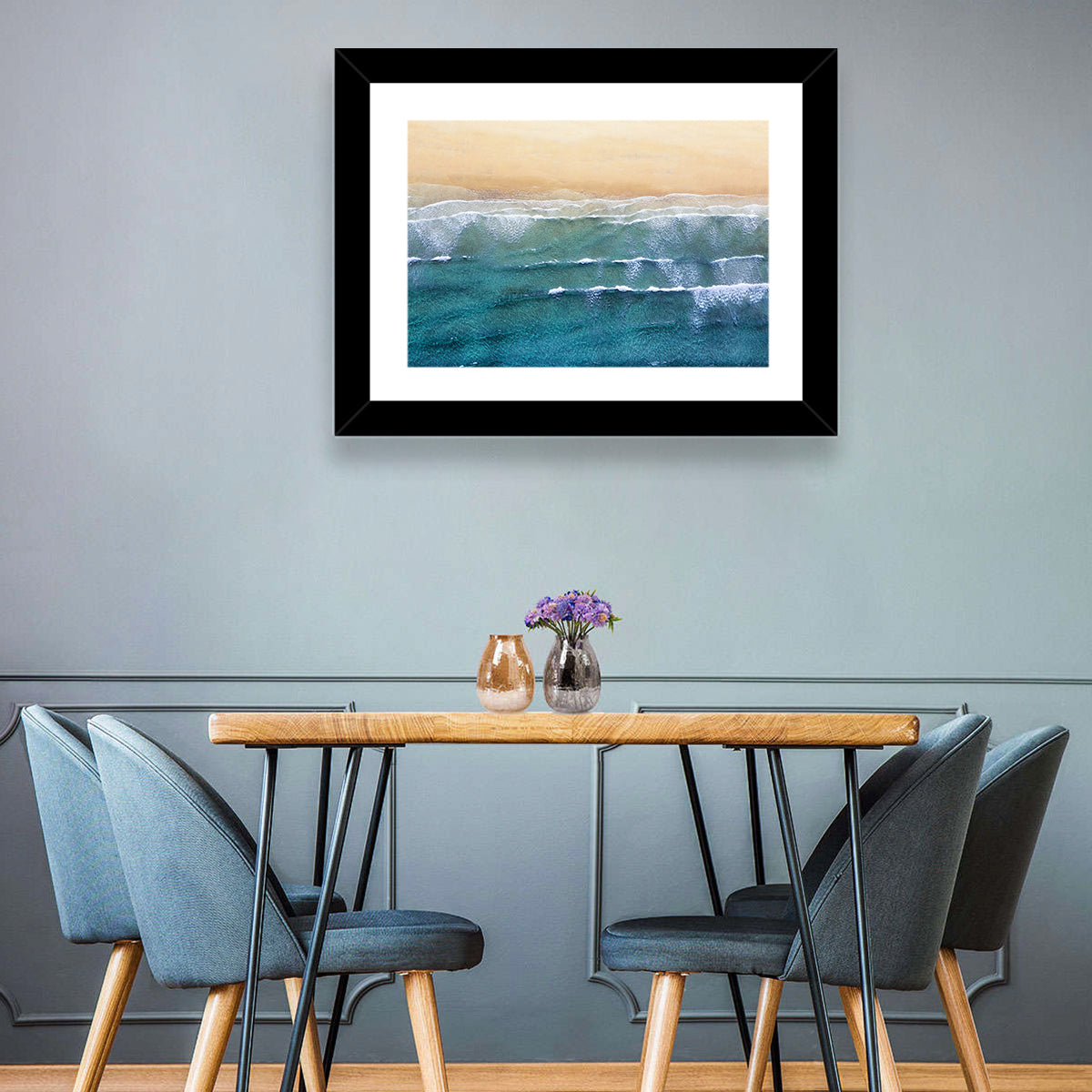 Calm Beachscape Aerial Wall Art