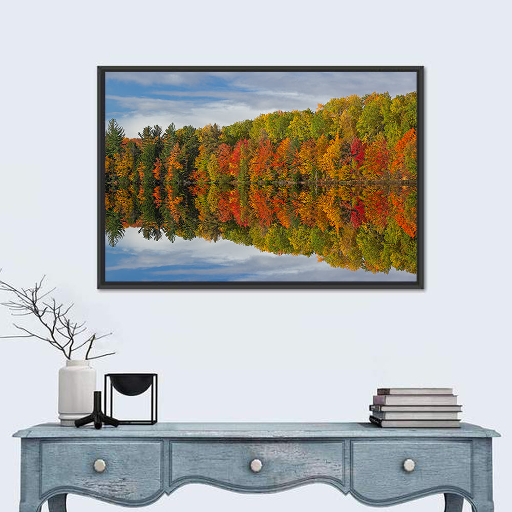 Moccasin Lake Autumn Reflection Wall Art