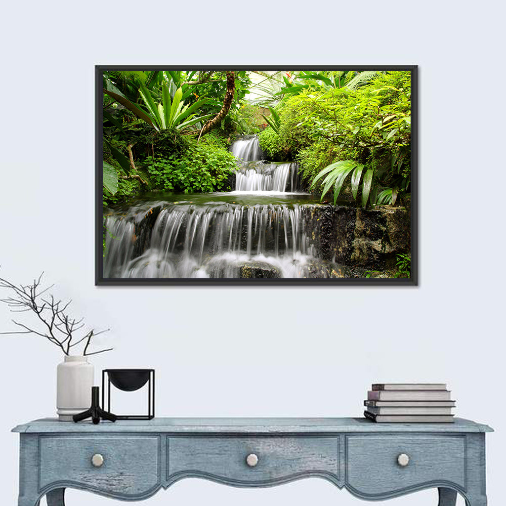 Lush Rainforest Cascade Wall Art