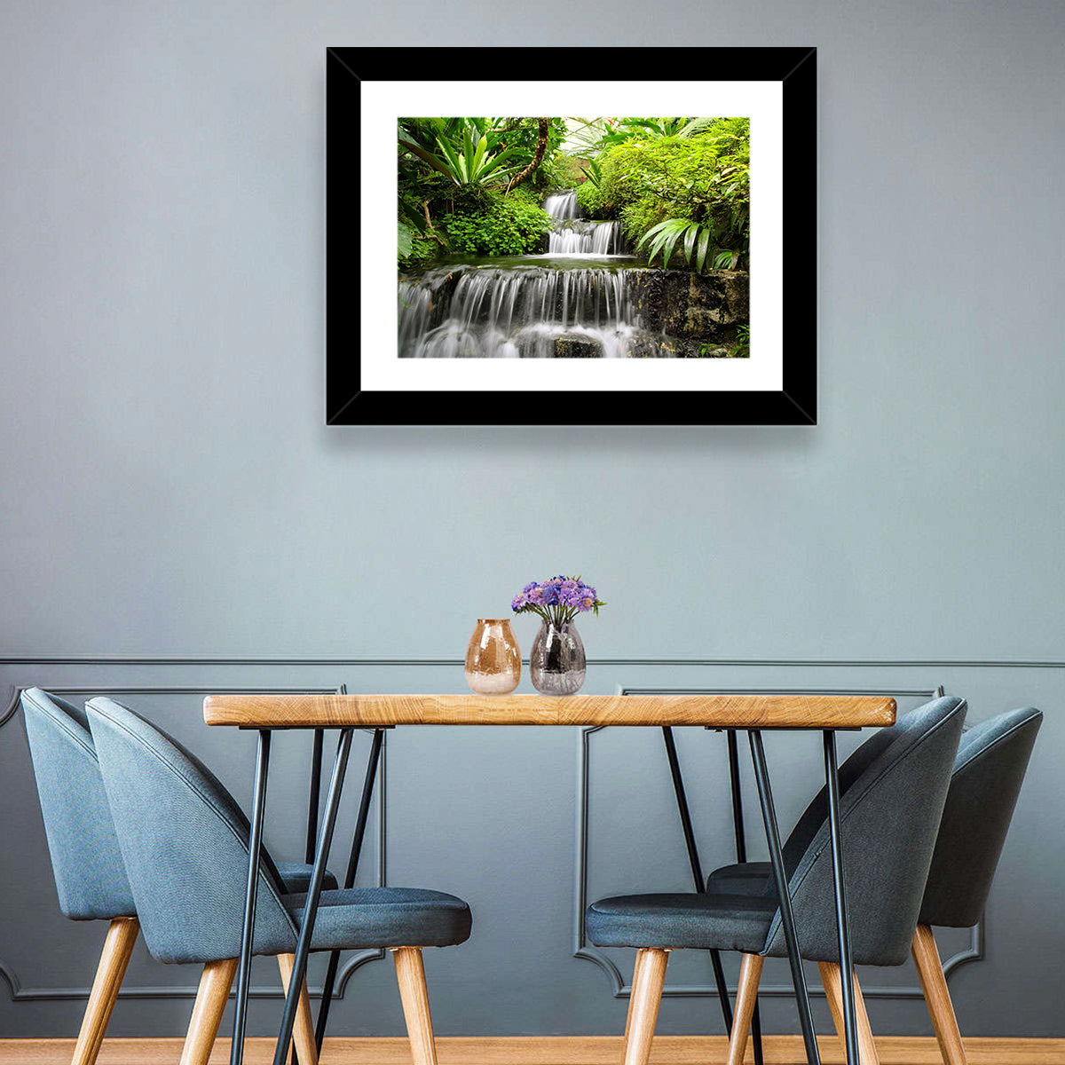 Lush Rainforest Cascade Wall Art