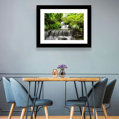 Lush Rainforest Cascade Wall Art