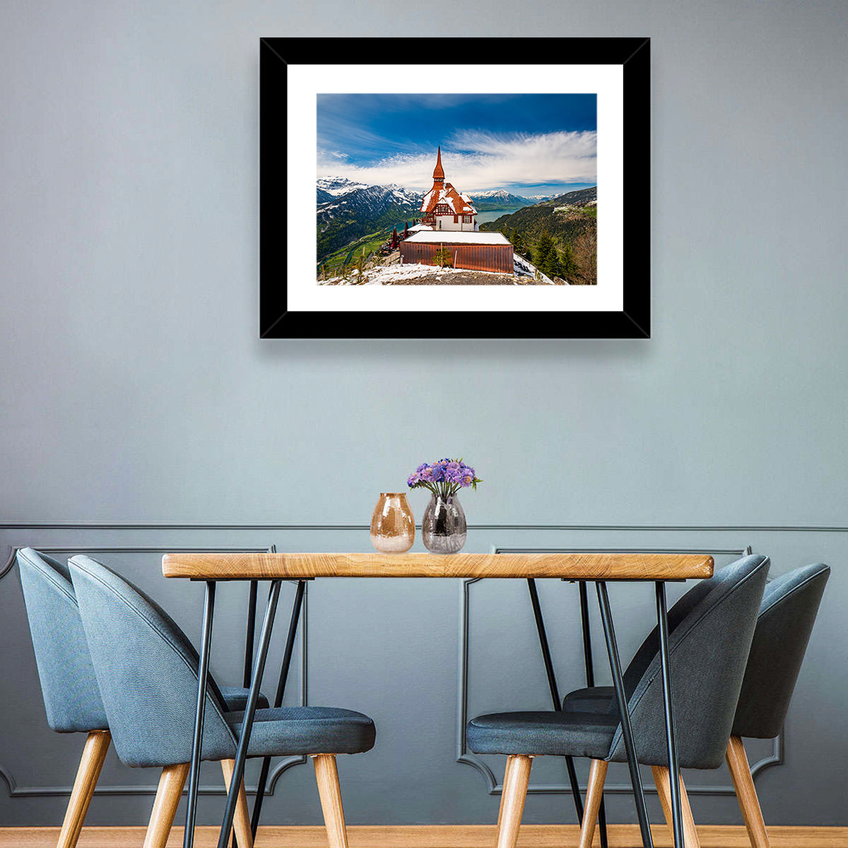 Harder Kulm Summit View Wall Art in a room, landscape