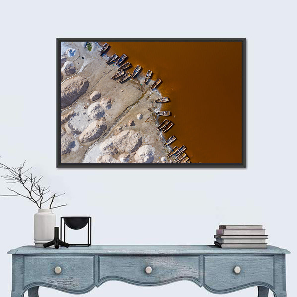 Salt Piles at Lake Retba Wall Art