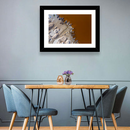 Salt Piles at Lake Retba Wall Art