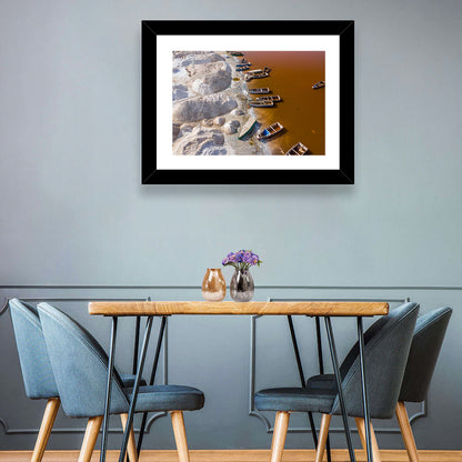 Lac Rose Boats and Salt Mounds Wall Art