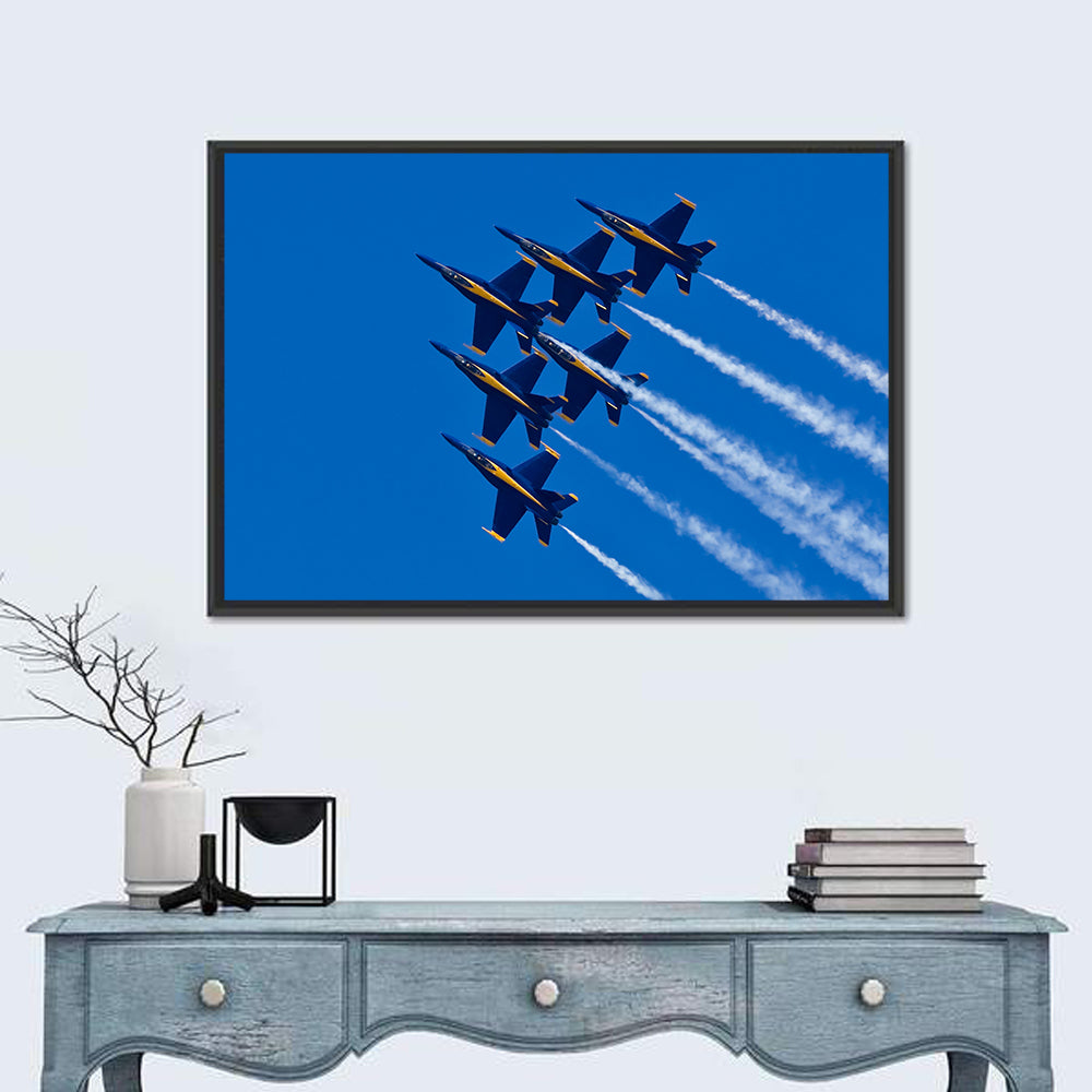 Blue Angels Delta Formation Flyover Wall Art