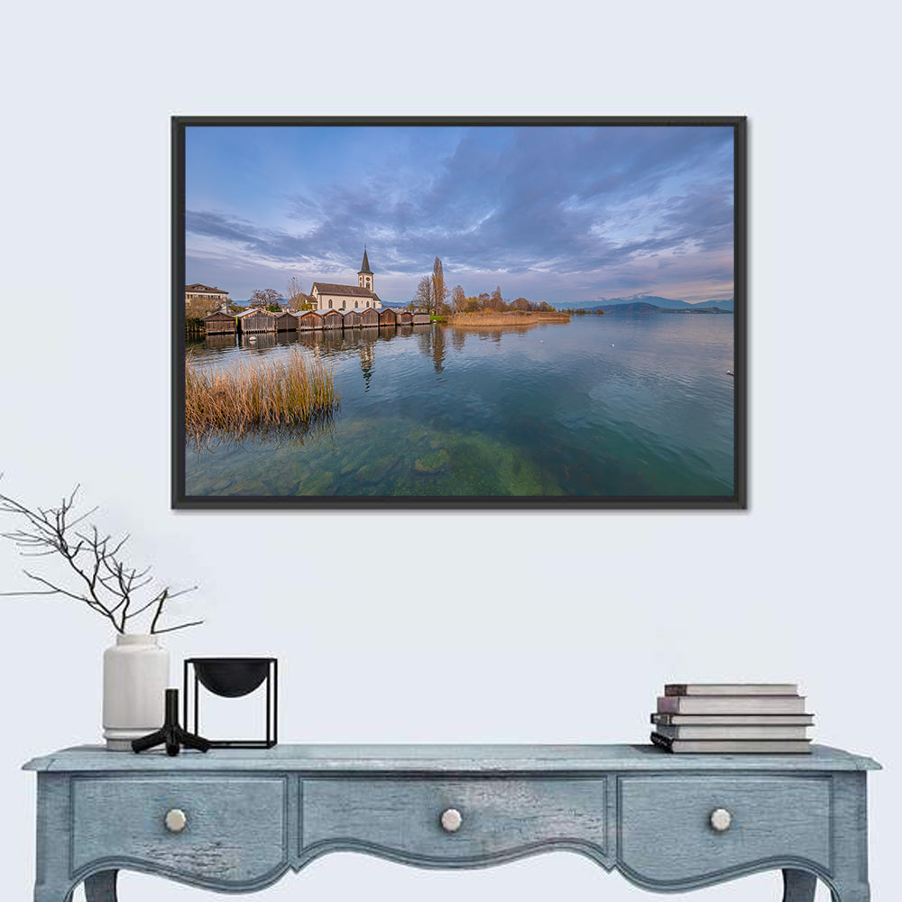 Busskirch Church on Lake Obersee Wall Art