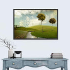 Serene Green Hills Pathscape Wall Art
