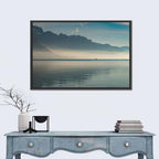 Lake Annecy Misty Mountains Wall Art