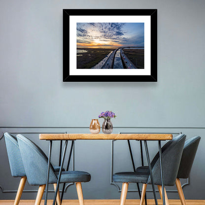 Mobile Bay Bridge at Sunset Wall Art