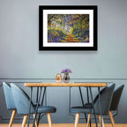 Sunlit Forest Path with Wildflowers Wall Art