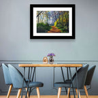 Sunlit Forest Alley Path Wall Art