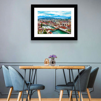 Lucerne Chapel Bridge View Wall Art