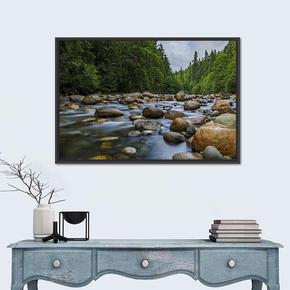 Lynn Canyon Riverbed Forest Wall Art