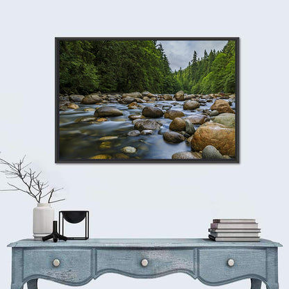 Lynn Canyon Riverbed Forest Wall Art