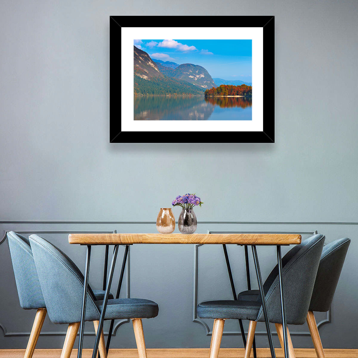 Lake Bohinj Autumn Reflection Wall Art