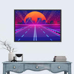 Dusk Highway Cityscape Wall Art