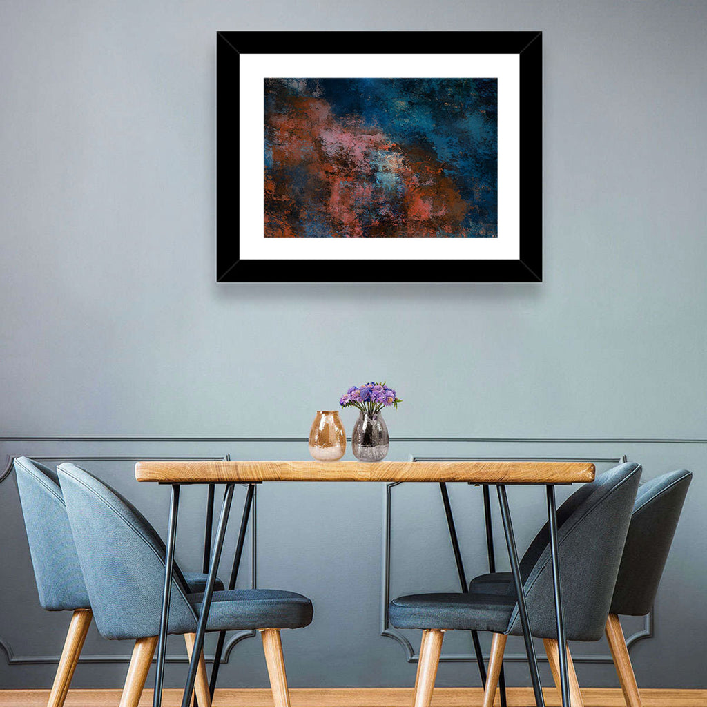 Blue to Rust Color Field Wall Art