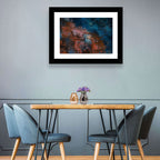 Blue to Rust Color Field Wall Art