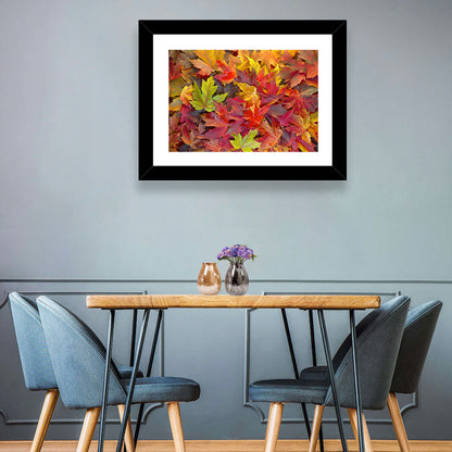 Autumn Maple Leaves Close-up Wall Art