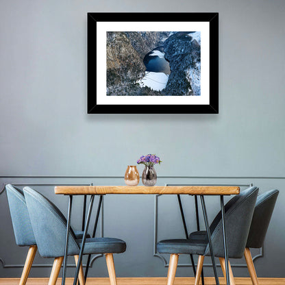 Toplitz Lake Winter Aerial Wall Art