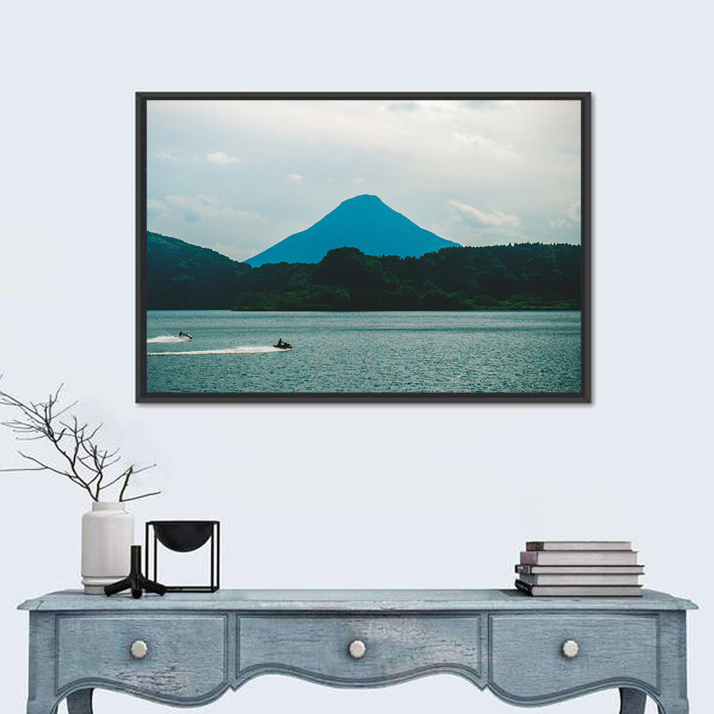 Kaimon Dake Over Lake Ikeda Wall Art