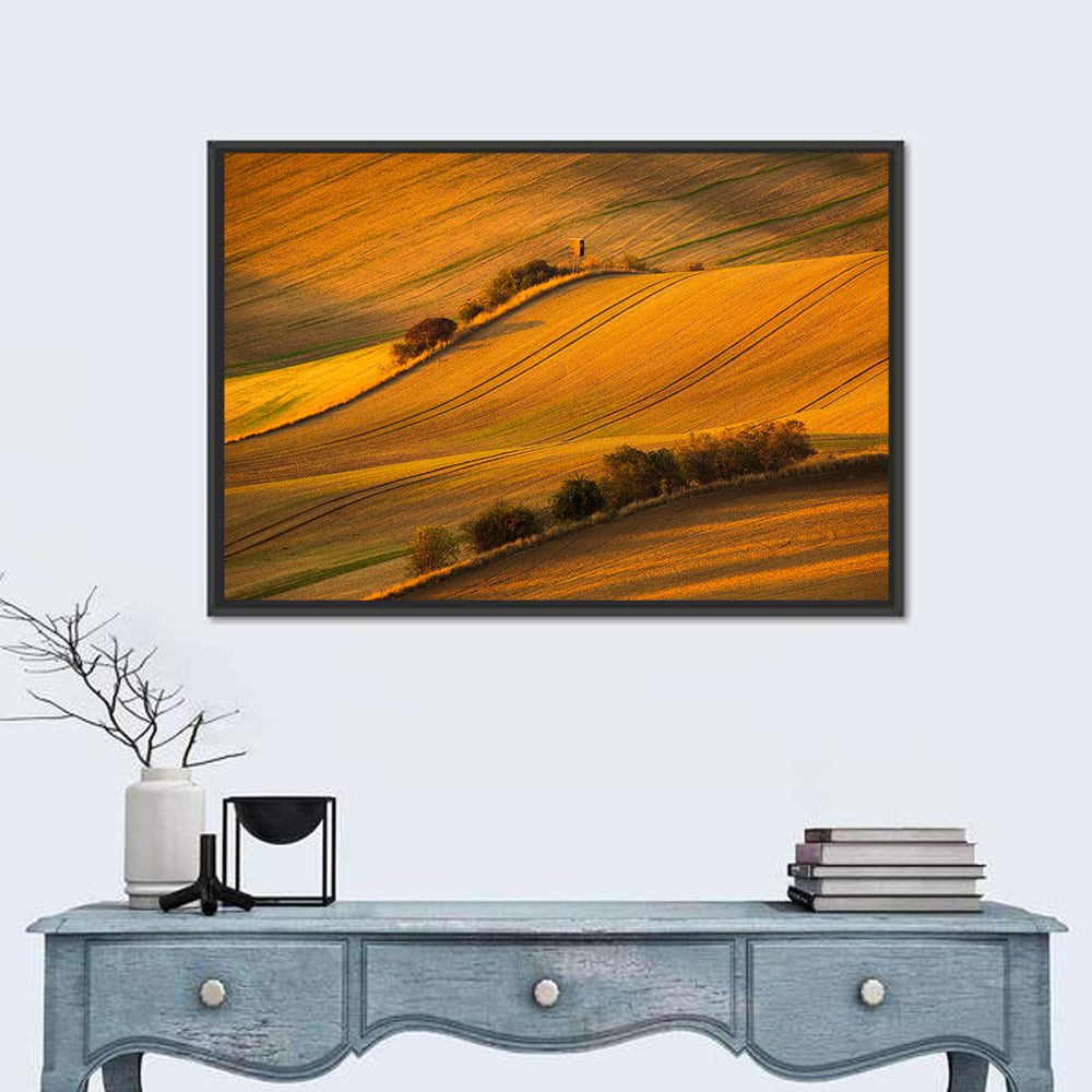 Golden Moravian Farm Tracks Wall Art