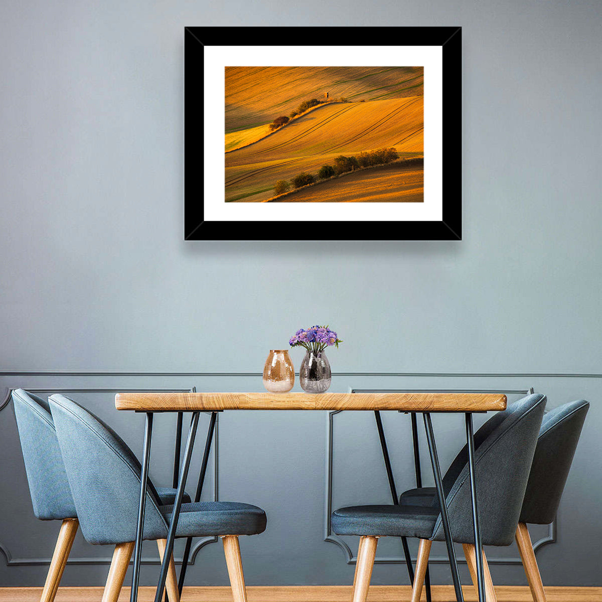 Golden Moravian Farm Tracks Wall Art