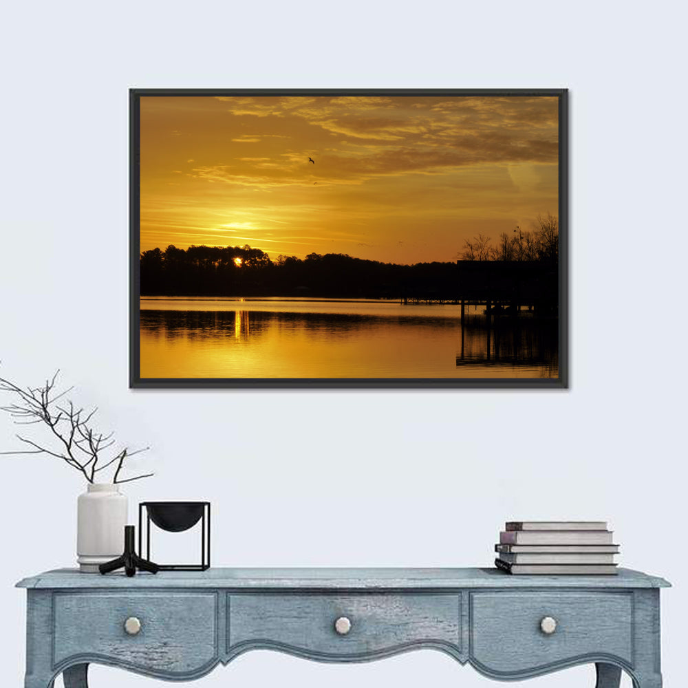 Lake Weiss Sunset Reflection Wall Art