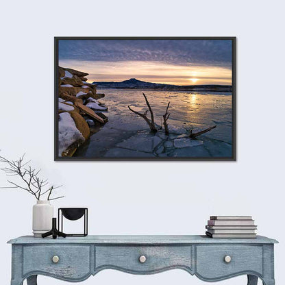 Lake Abiquiu Winter Sunset Wall Art