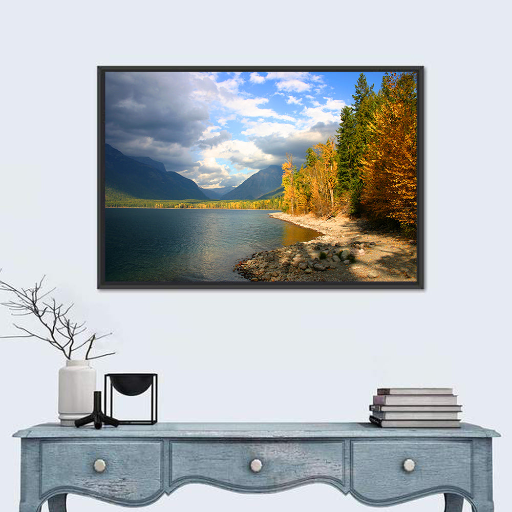 Lake Mcdonald Autumn Shoreline Wall Art
