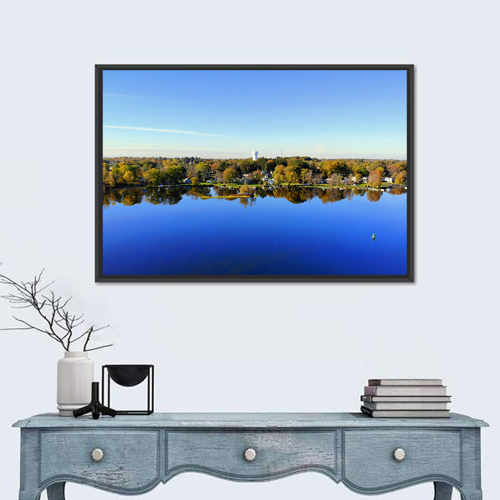 Oneida Lake Water Tower Wall Art in a room, landscape