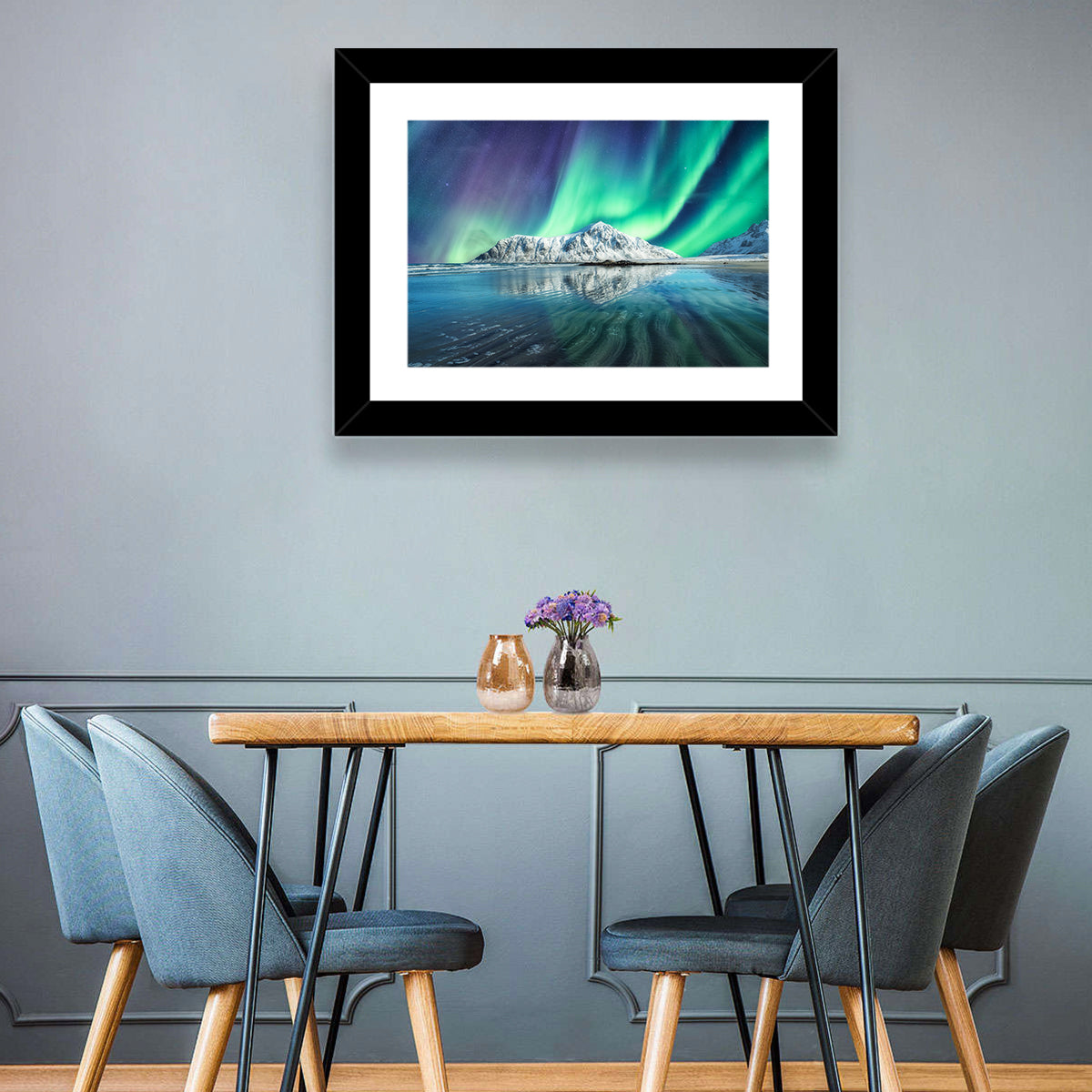 Aurora Over Skagsanden Beach Wall Art