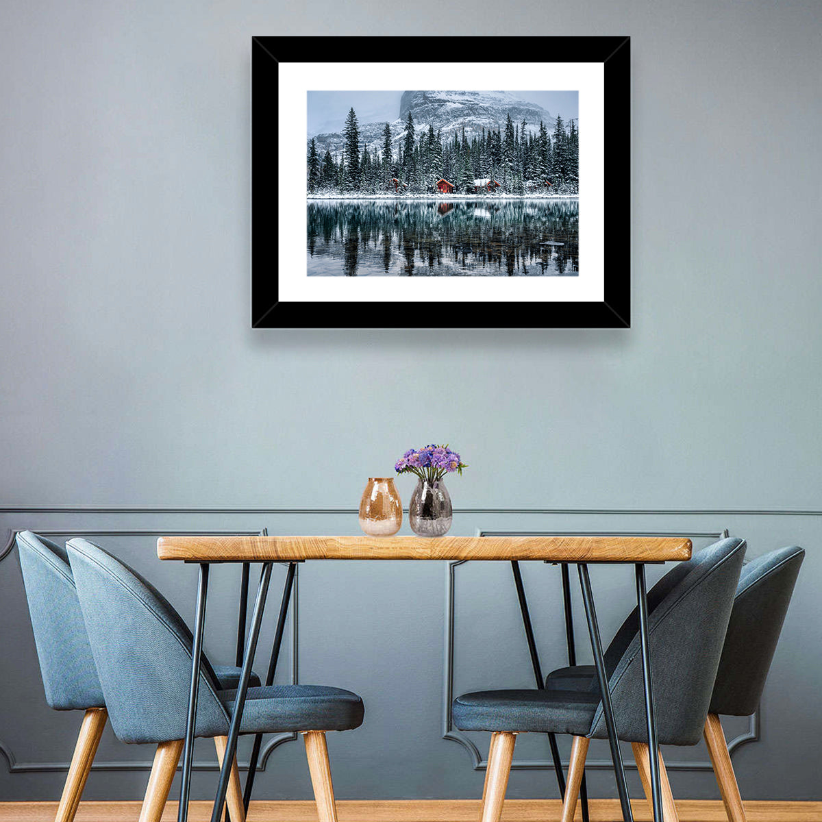 Lake O Hara Winter Reflection Wall Art