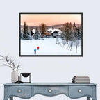 Samalova Cottage Winter Scene Wall Art