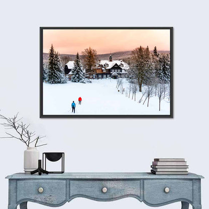 Samalova Cottage Winter Scene Wall Art