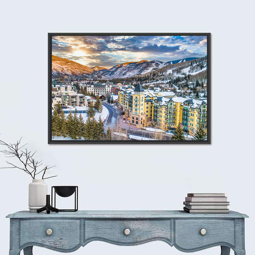 Vail Village Skyline Wall Art