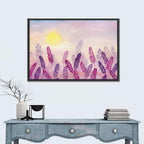 Sunlit Lavender Field Wall Art