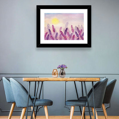 Sunlit Lavender Field Wall Art