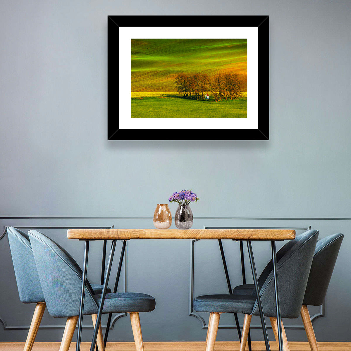 Moravian Wheat Fields with Chapel Wall Art