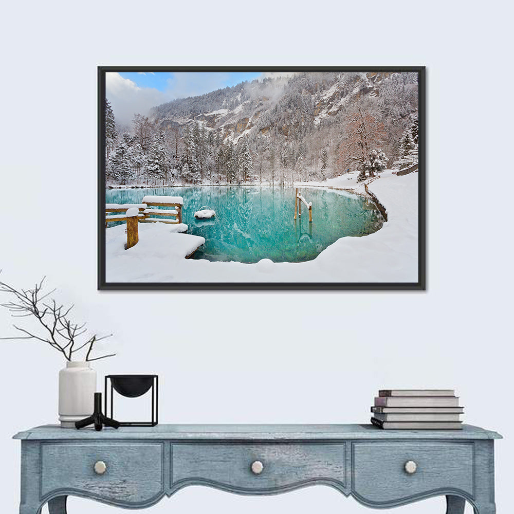 Lake Blausee Winter Wall Art