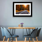 Golden Hour Forest Road Wall Art