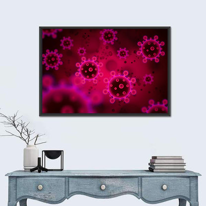 Microscopic Virus Particle Study Wall Art