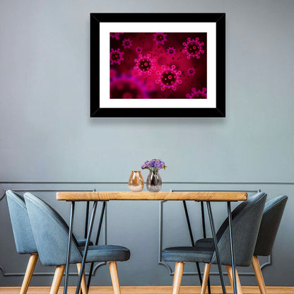 Microscopic Virus Particle Study Wall Art