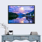 Misurina Lake Twilight Wall Art